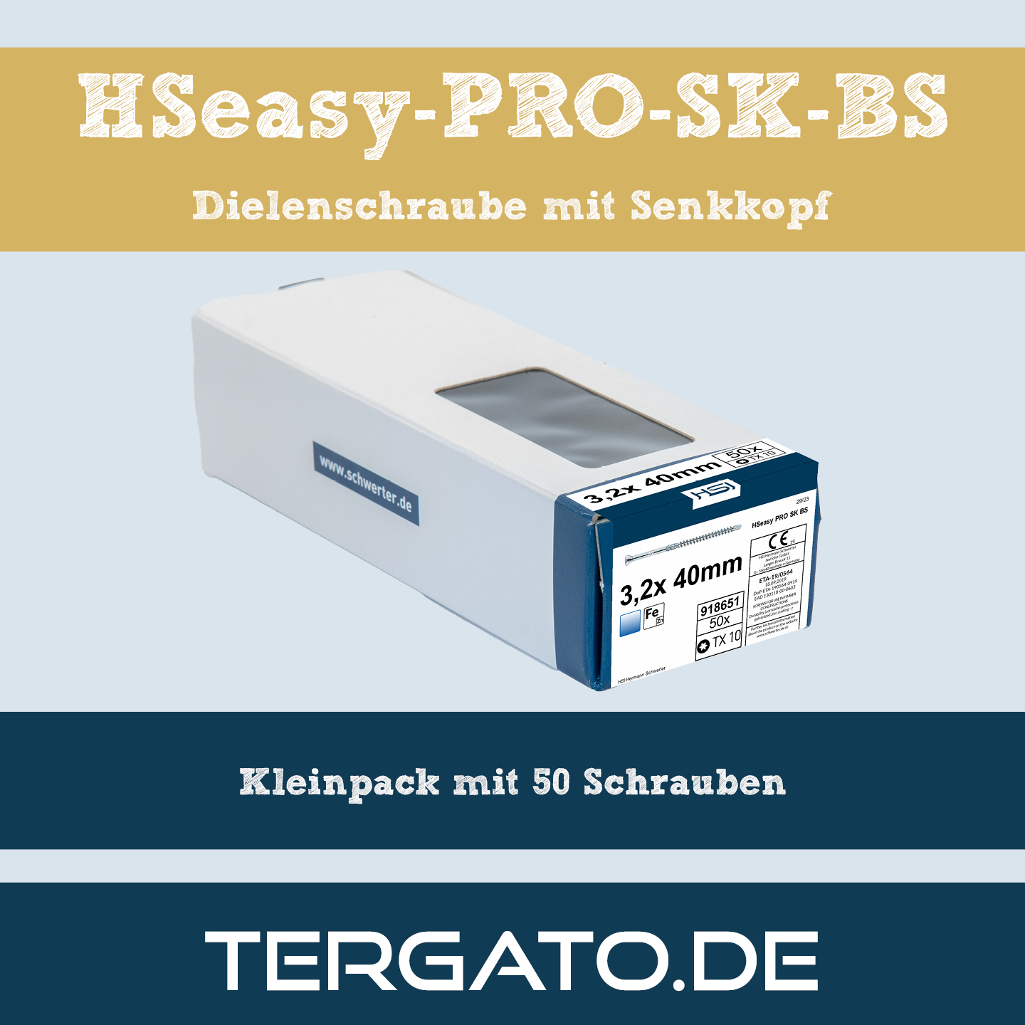 HSeasy PRO SK BS Dielenschraube - im Kleinpack
