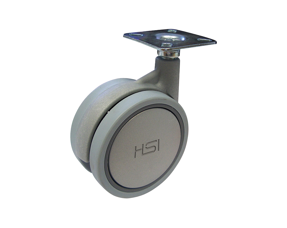 Möbel-Doppelrolle mit Feststeller & Platte