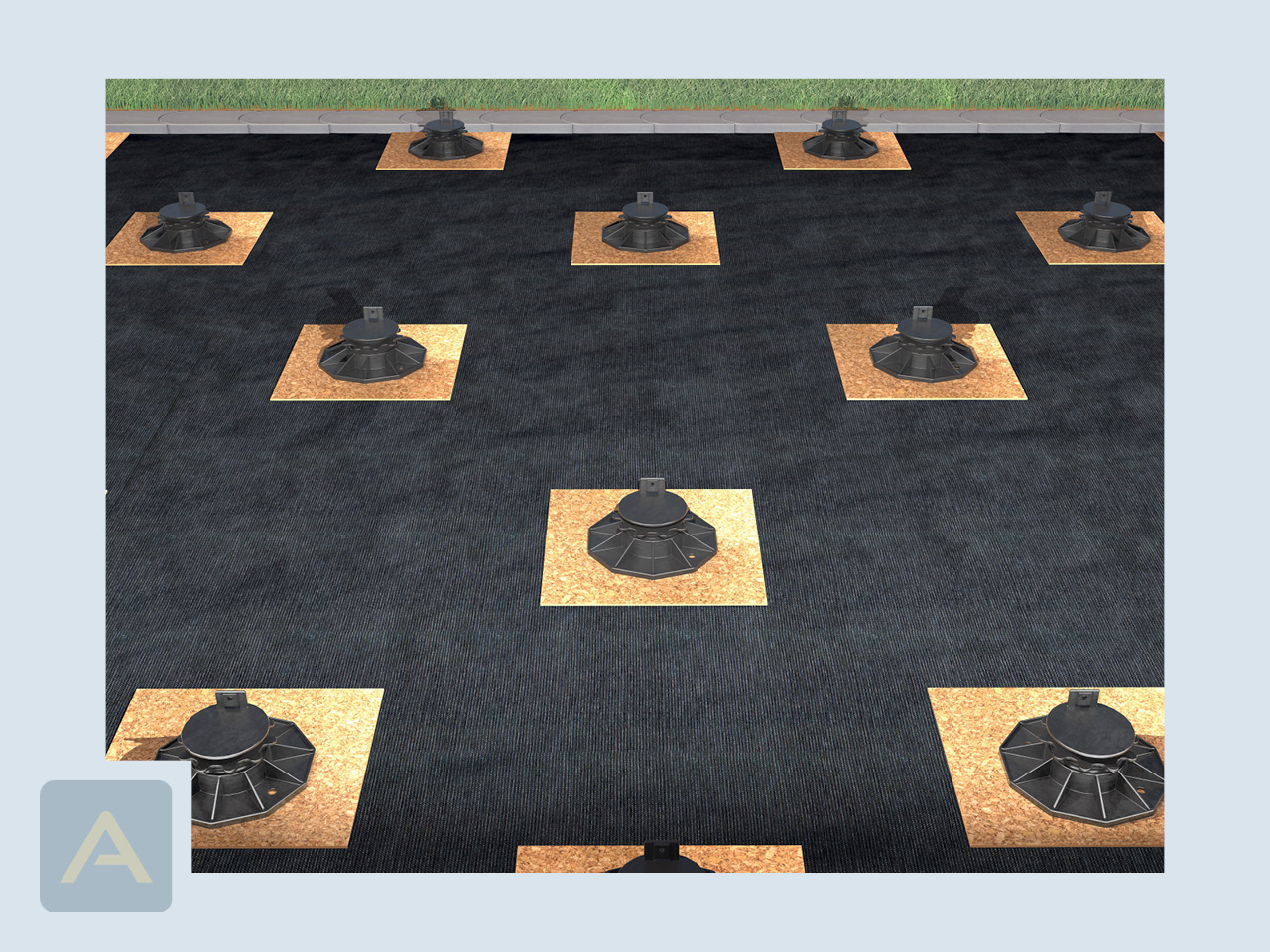 HS Terra Classic Terrassenlager zum Aufbau einer Terrasse HS Terra Classic Terrassenlager zum Aufbau einer Terrasse