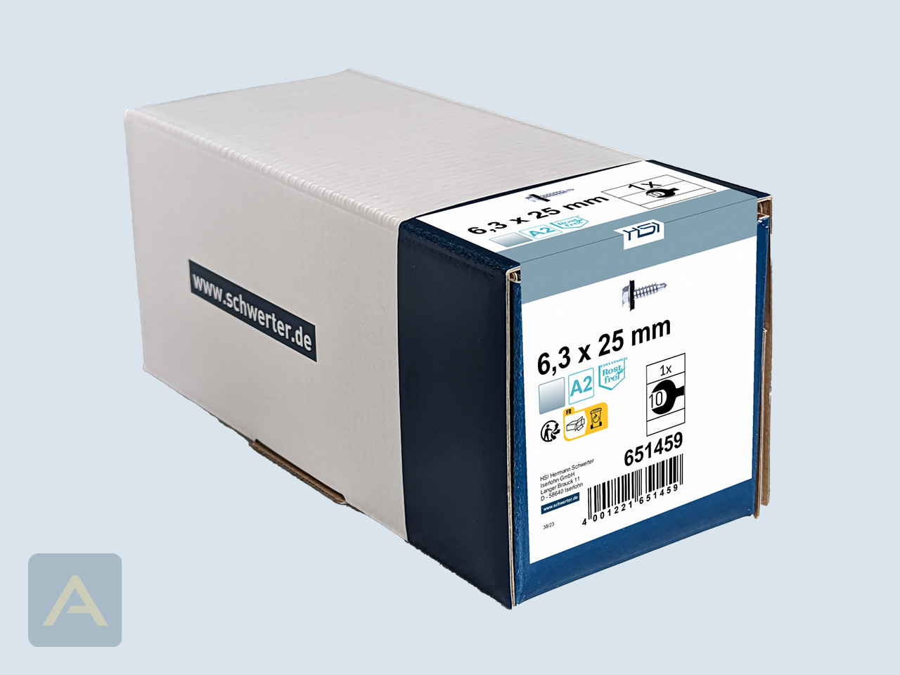 BiGHTY-Bohrschraube mit EPDM-Dischtscheibe im ProfiPack