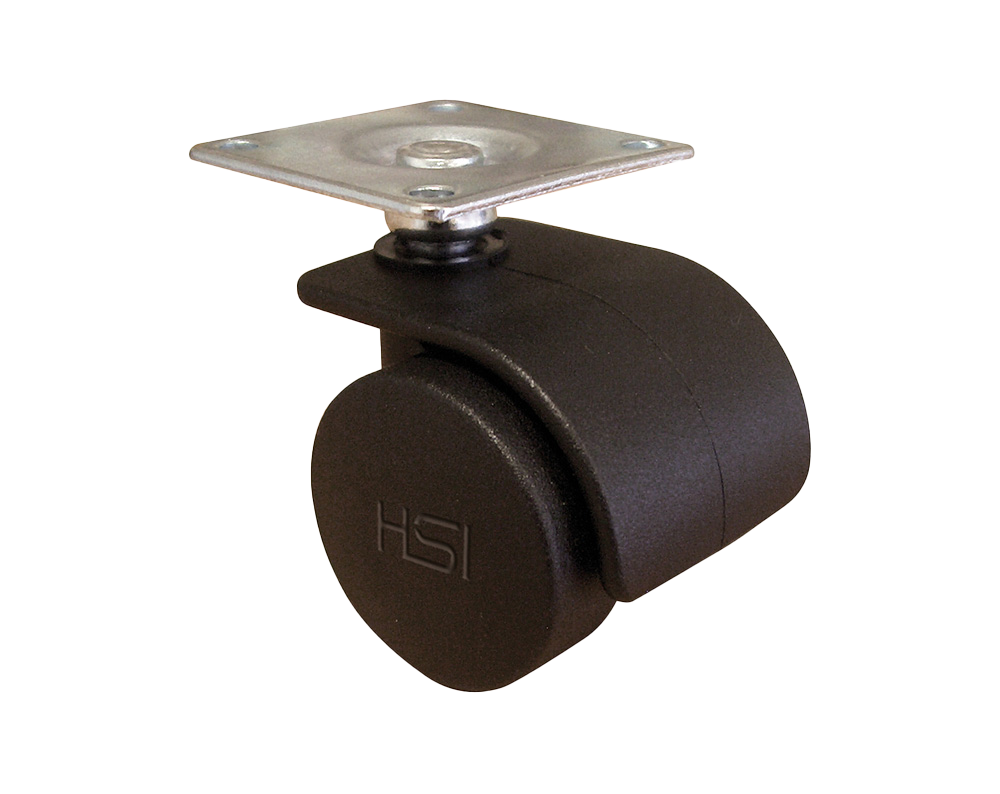 Möbel-Doppelrolle mit Platte schwarz