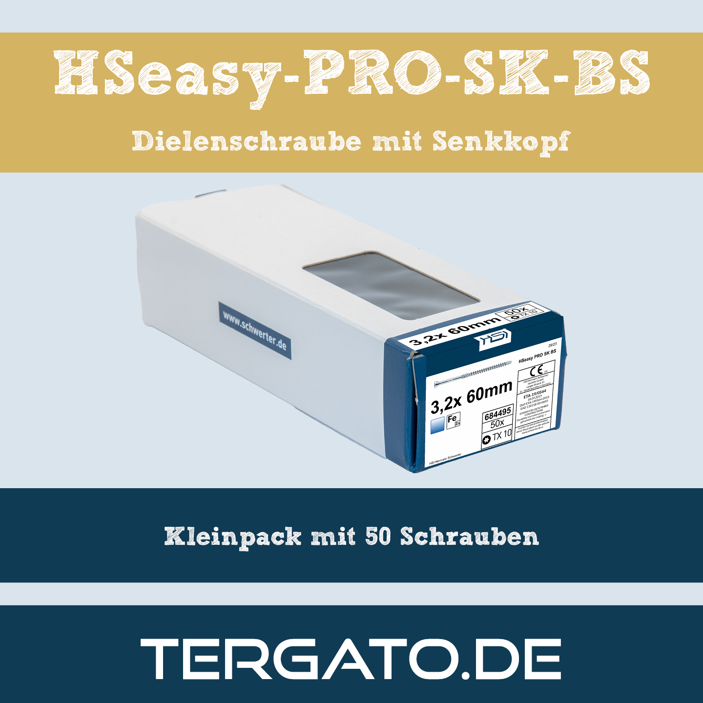 HSeasy PRO SK BS Dielenschraube - im Kleinpack