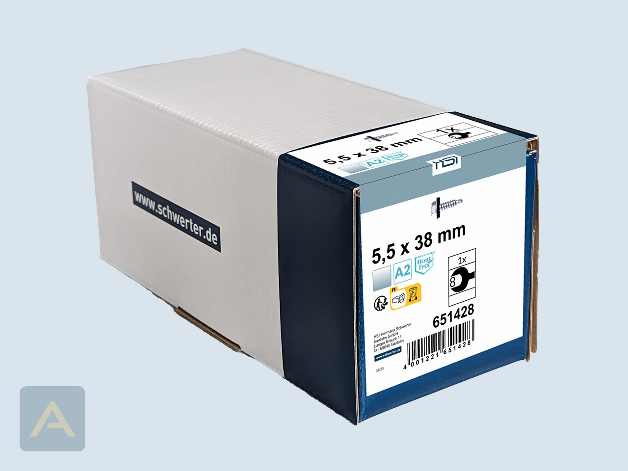 BiGHTY-Bohrschraube mit EPDM-Dischtscheibe im ProfiPack
