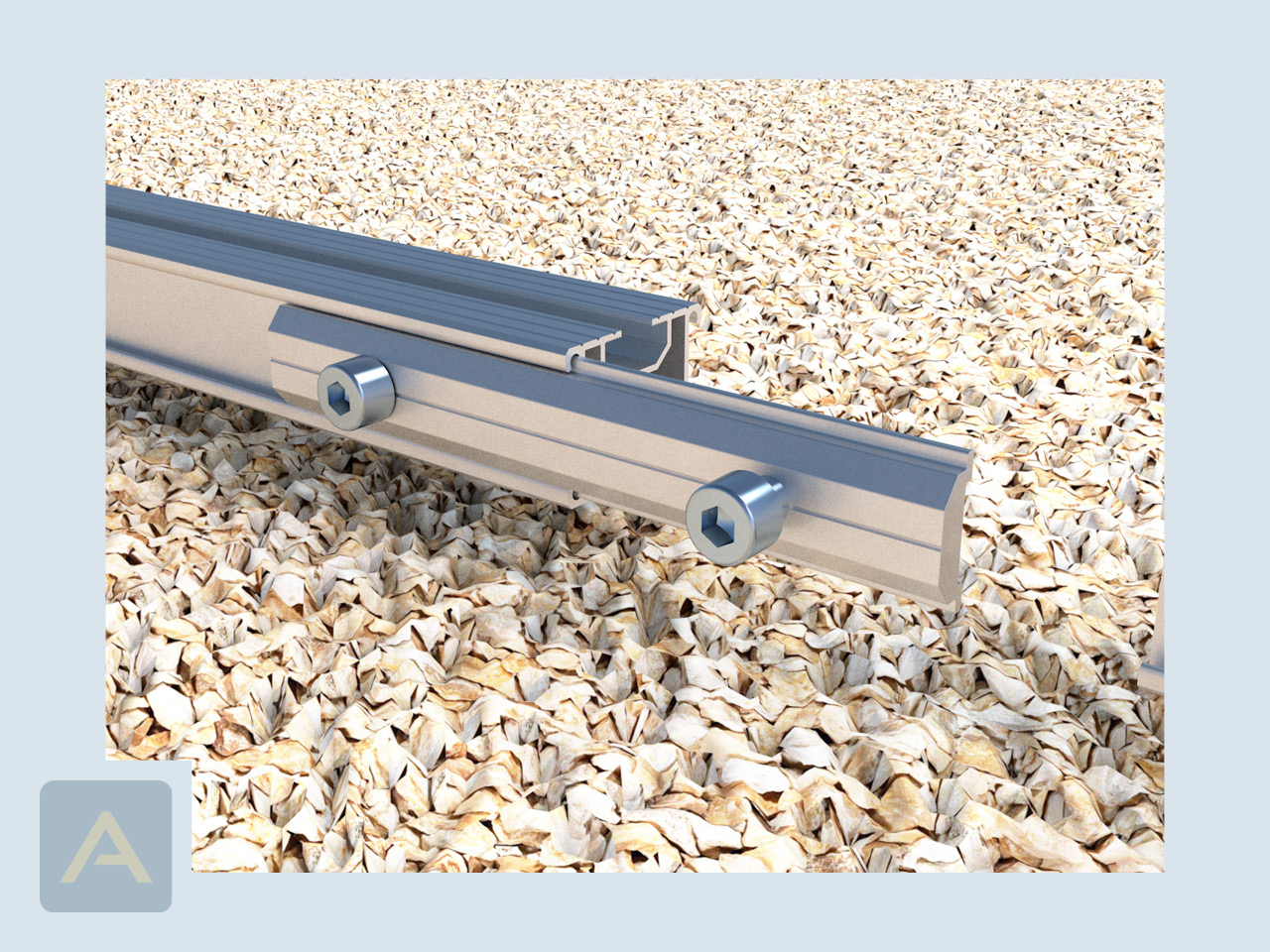 Anwendung des Profilverbinder für Montageprofil Flachdach