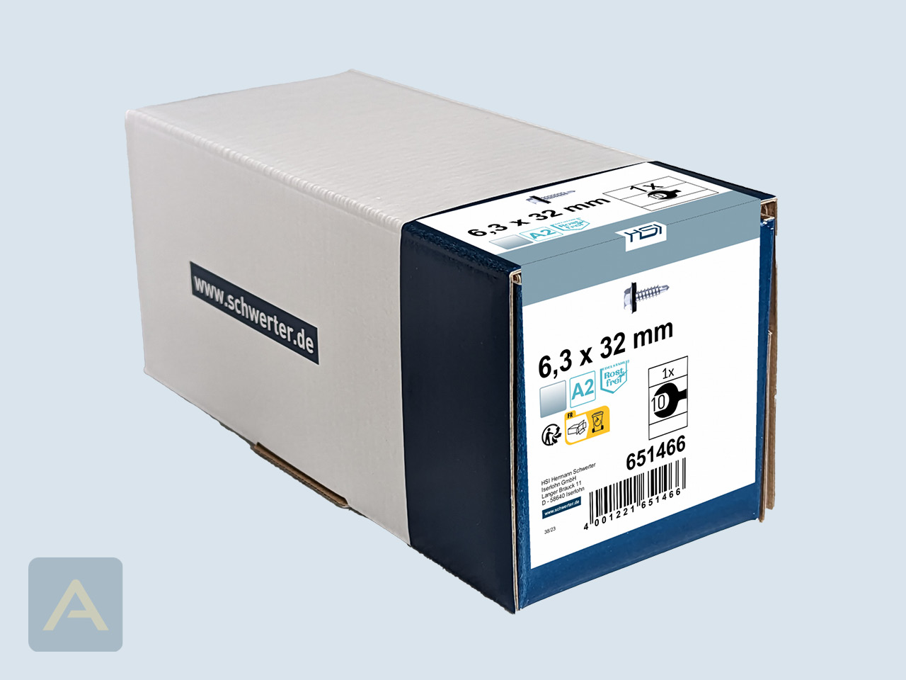 BiGHTY-Bohrschraube mit EPDM-Dischtscheibe im ProfiPack
