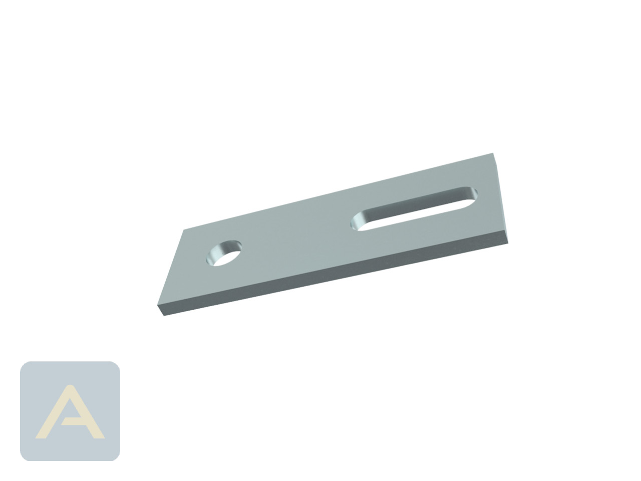 Adapter für Solarstockschraube A2 Edelstahl rostfrei 110 x 40 x 5 mm