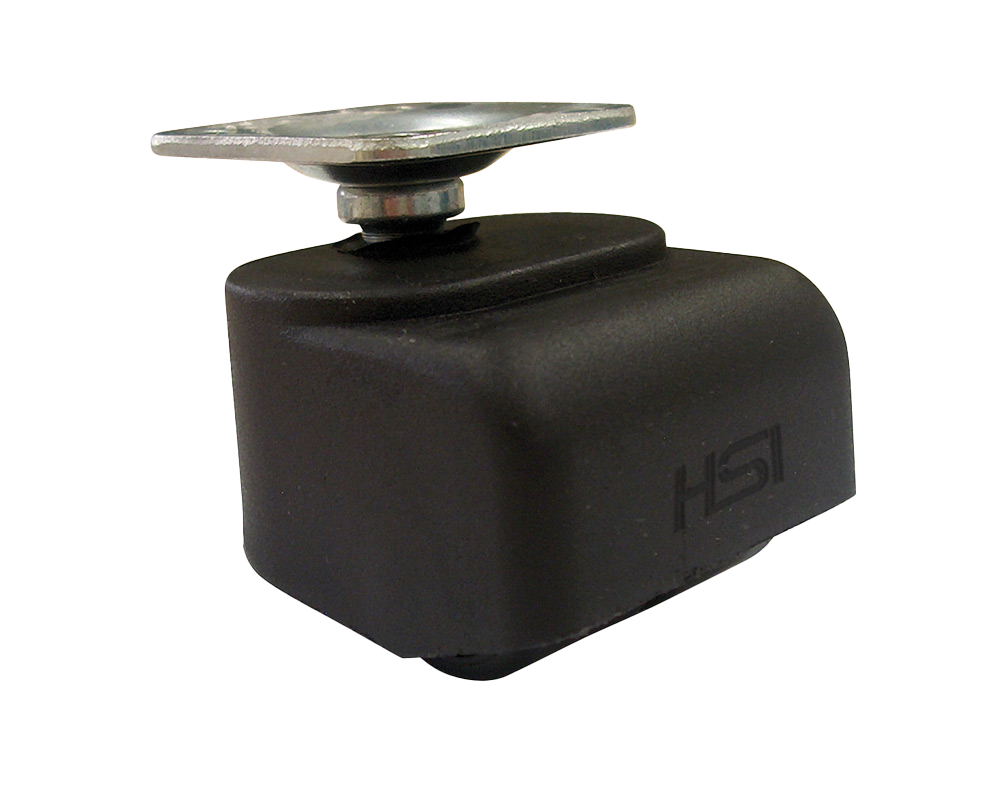 Schwerlastrolle Mini mit Platte - Gummi