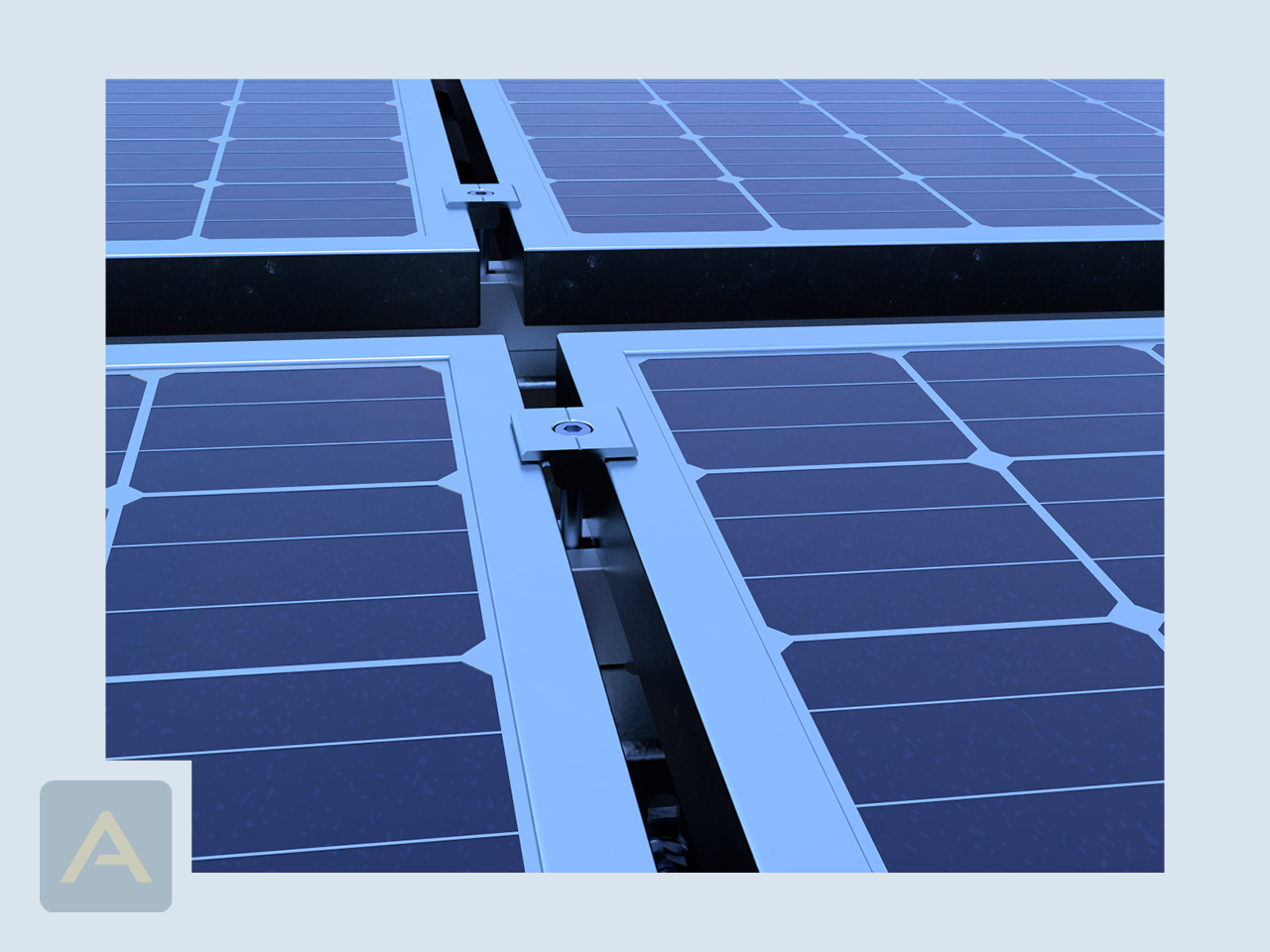 Anwendung der Modulmittelklemme