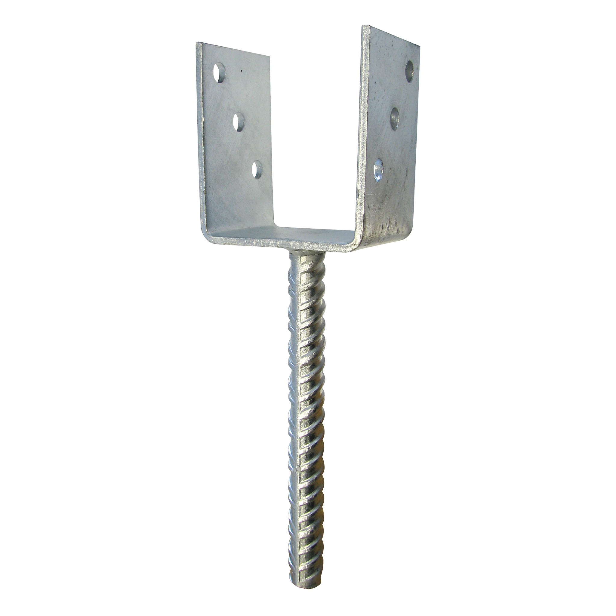 Pfostenträger U-Form mit Steindolle Stahl feuerverzinkt 100 mm